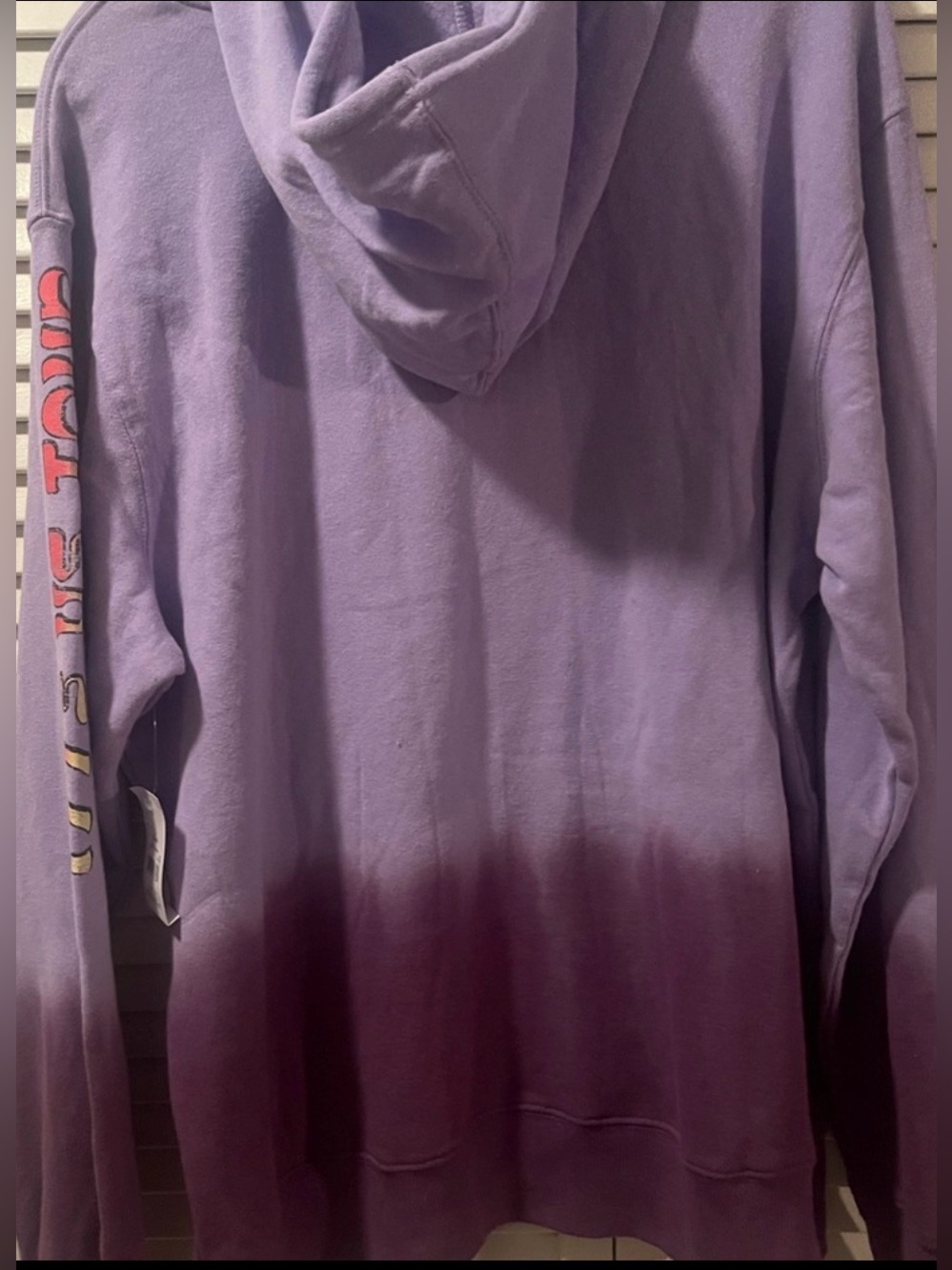 Pink Floyd Dark Side Of The Moon Hoodie Sz Large Purple Dye Vintage Look EUC - Picture 3 of 4